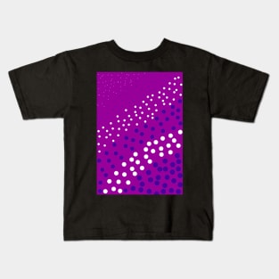 Cheerful Dots - Purple and White Kids T-Shirt